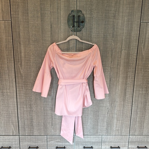 White House Black Market Off-Shoulder‎ Blouse With Belt - Picture 4 of 17